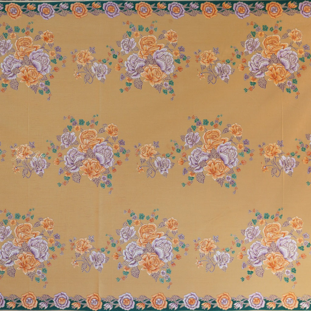 JavaPitu Rok Lilit Batik - Bahan katun Premium Taman laras Hijau Khaki, Halus 2 meter-6476