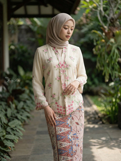 JavaPitu - Kebaya Bunga Tabur Premium - Handmade Embroidery