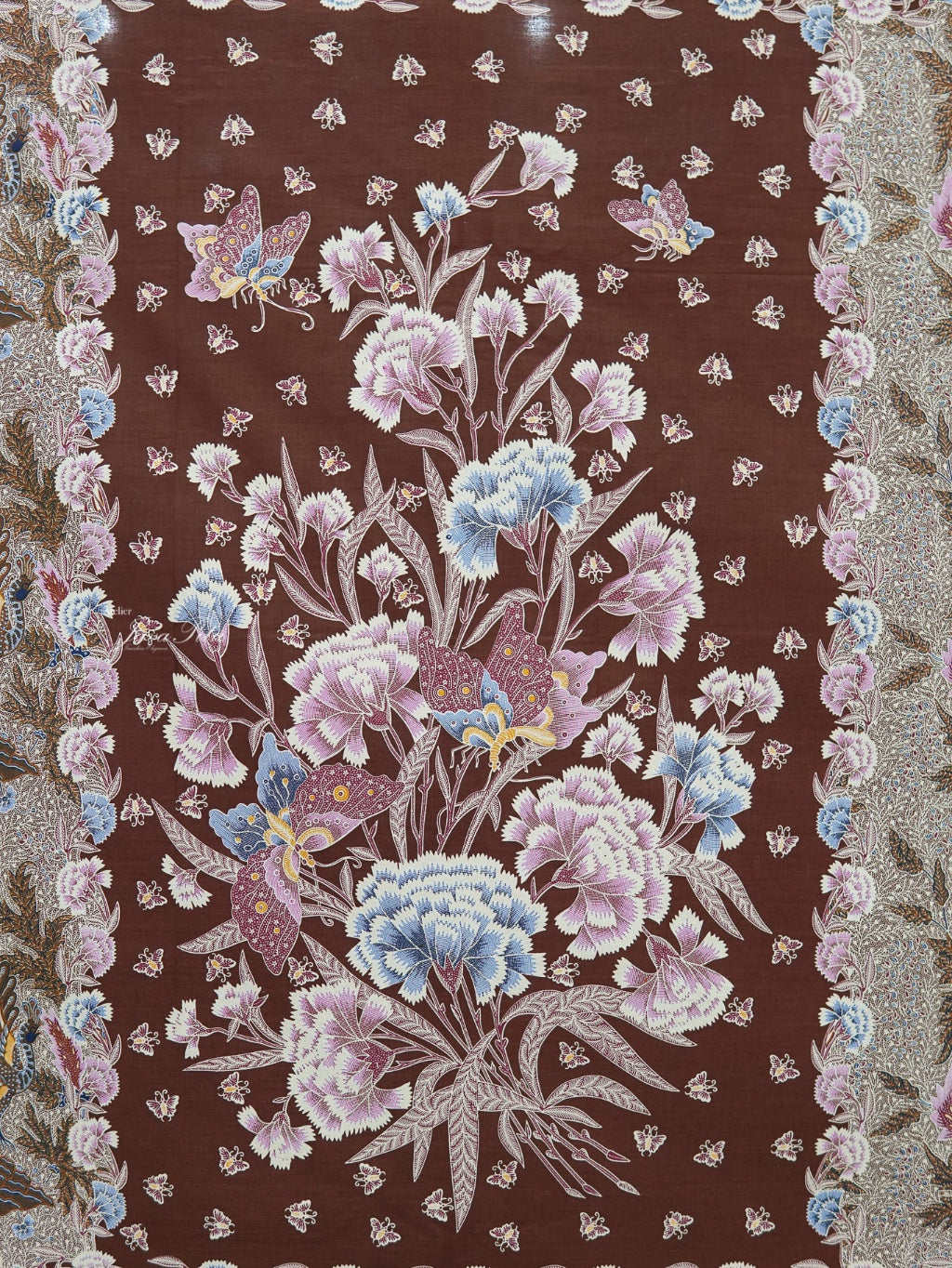 JavaPitu Kain Batik katun Premium Sawat Merak warna Coklat - Rok lilit, 2 meter- 6469