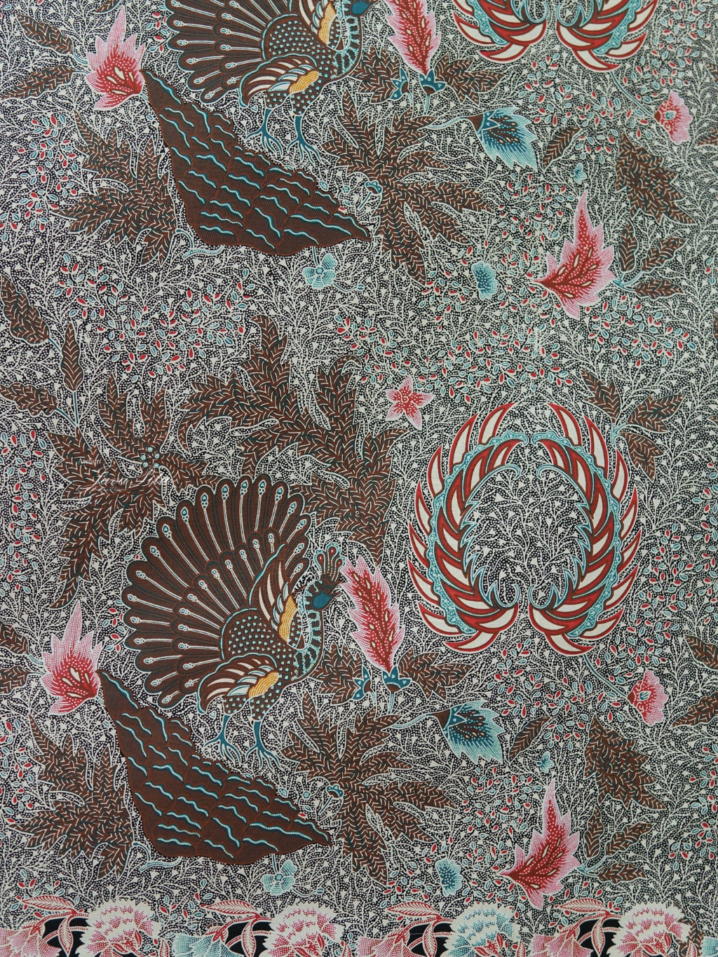 JavaPitu Kain Batik katun Premium Sawat Merak warna BlackVelvet - Rok lilit, 2 meter- 6469