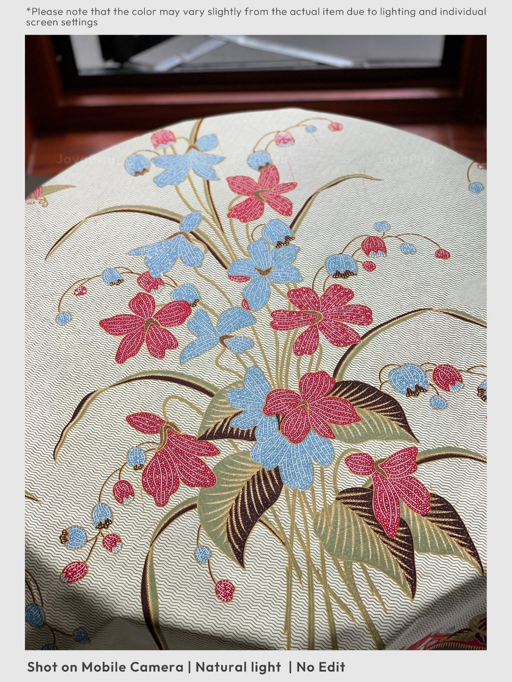 JavaPitu Kain Batik katun Premium Lily of the Valley warna ScarletShell - Rok lilit, 2 meter- 6468