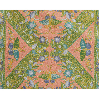 JavaPitu Rok Lilit - Kain Batik katun Premium bunga LotusGarden Hijau, Halus 2 meter - 6463