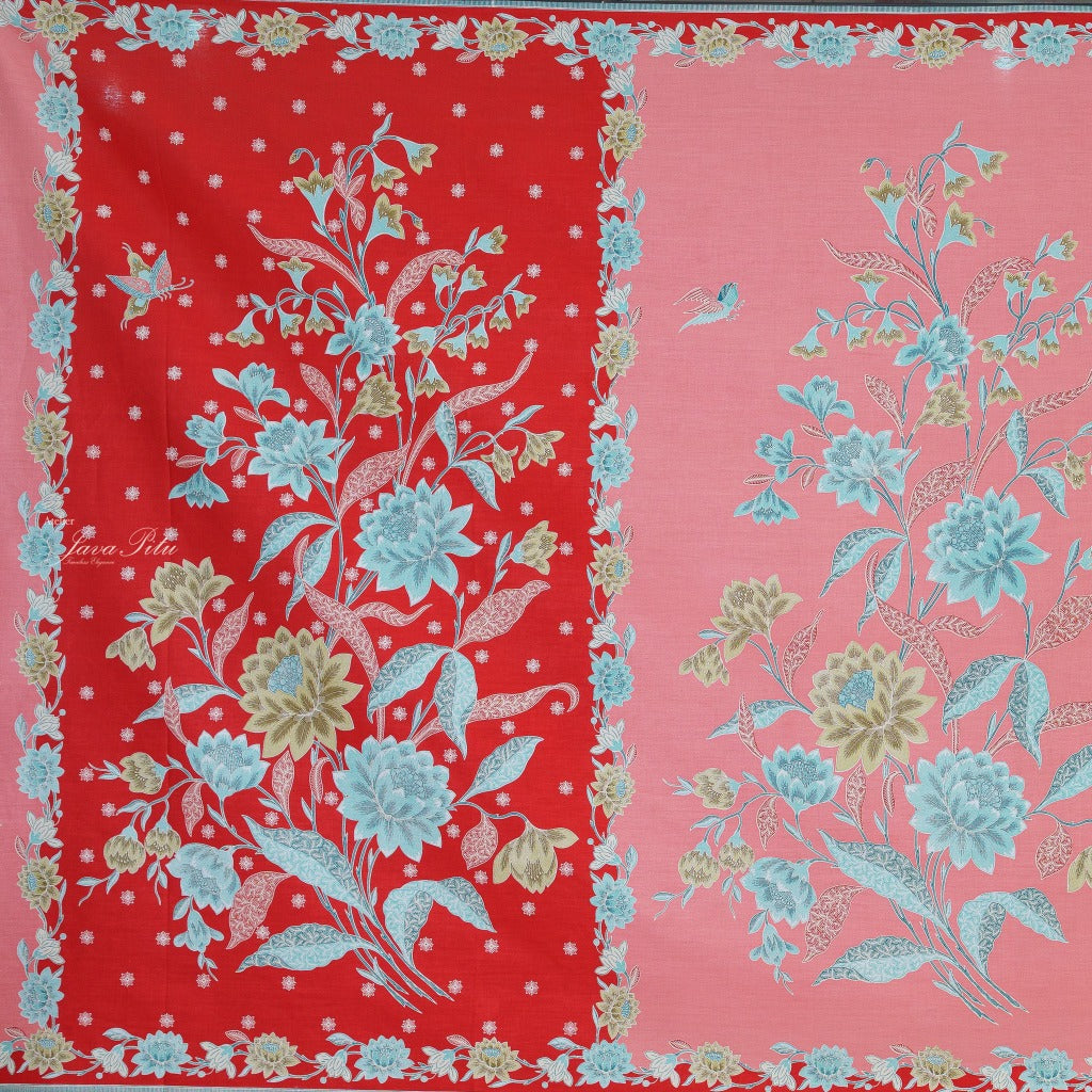 JavaPitu Rok Lilit Batik Katun Premium | Jatuh Rapi | Bunga Lotus | 2 Meter