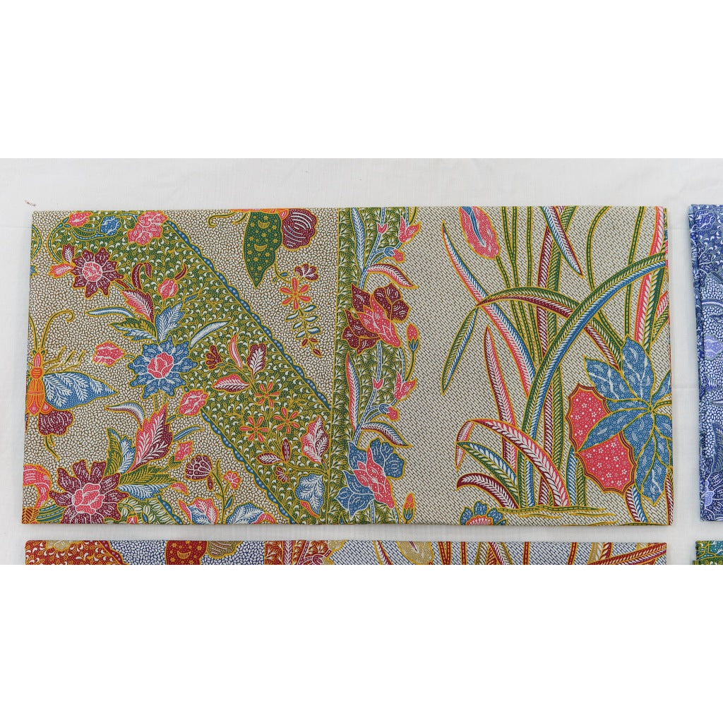 JavaPitu Rok Lilit - Kain Batik katun Premium bunga LotusGarden Harmony, Halus 2 meter - 6463