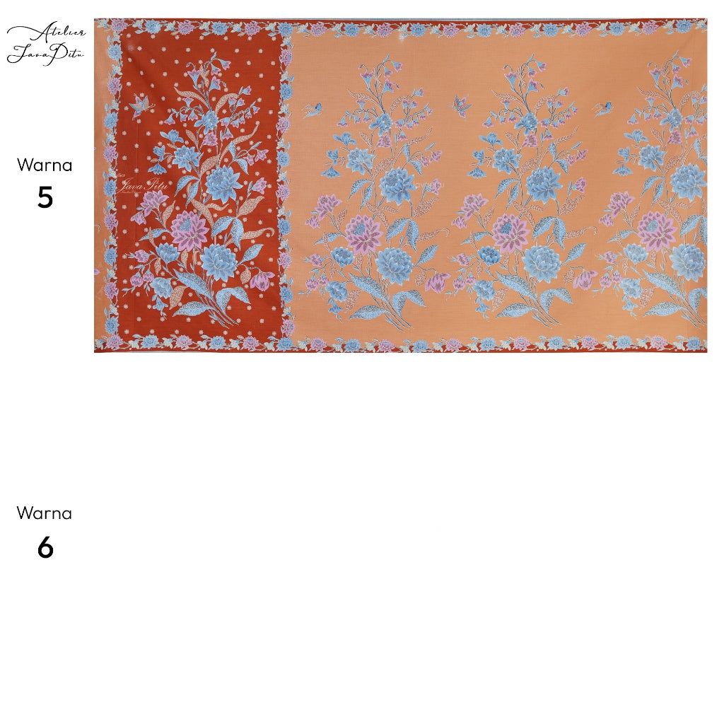 JavaPitu Rok Lilit Batik Katun Premium | Jatuh Rapi | Bunga Lotus | 2 Meter