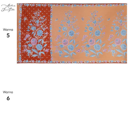 JavaPitu Rok Lilit Batik Katun Premium | Jatuh Rapi | Bunga Lotus | 2 Meter