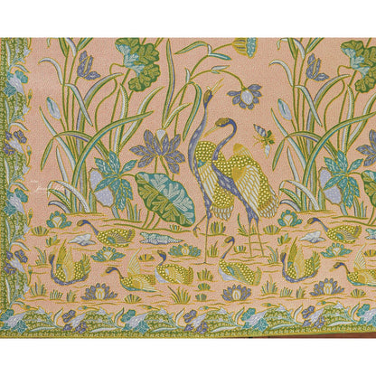 JavaPitu Rok Lilit - Kain Batik katun Premium bunga LotusGarden Hijau, Halus 2 meter - 6463