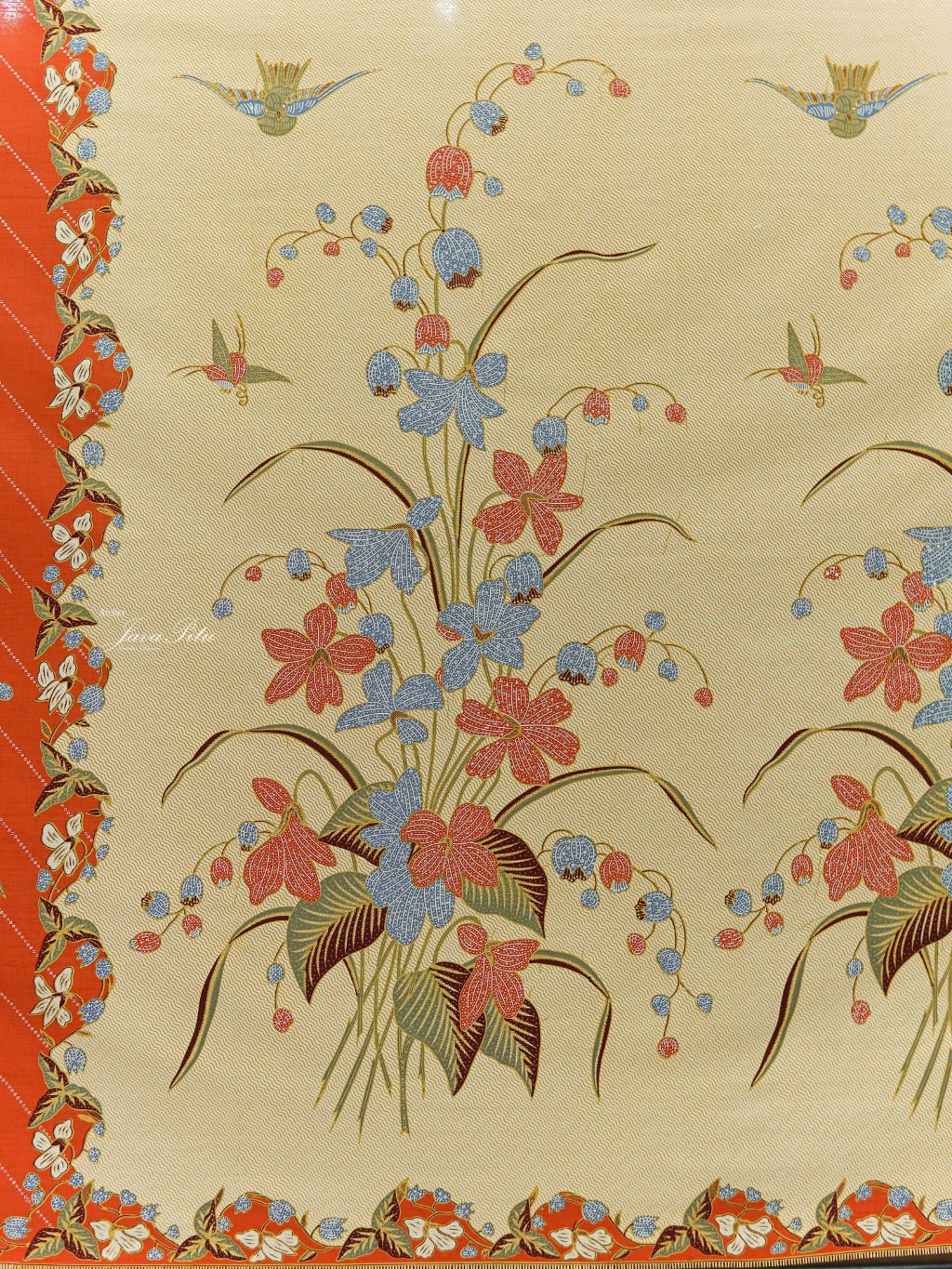 JavaPitu Kain Batik katun Premium Lily of the Valley warna MochaCream - Rok lilit, 2 meter- 6468