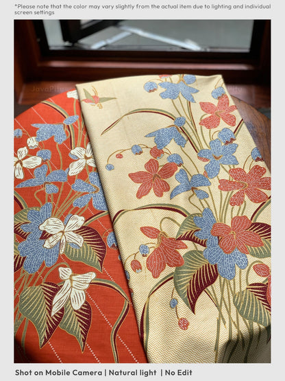 JavaPitu Kain Batik katun Premium Lily of the Valley warna MochaCream - Rok lilit, 2 meter- 6468