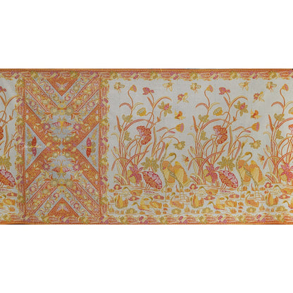 JavaPitu Rok Lilit - Kain Batik katun Premium bunga LotusGarden Merah, Halus 2 meter - 6463