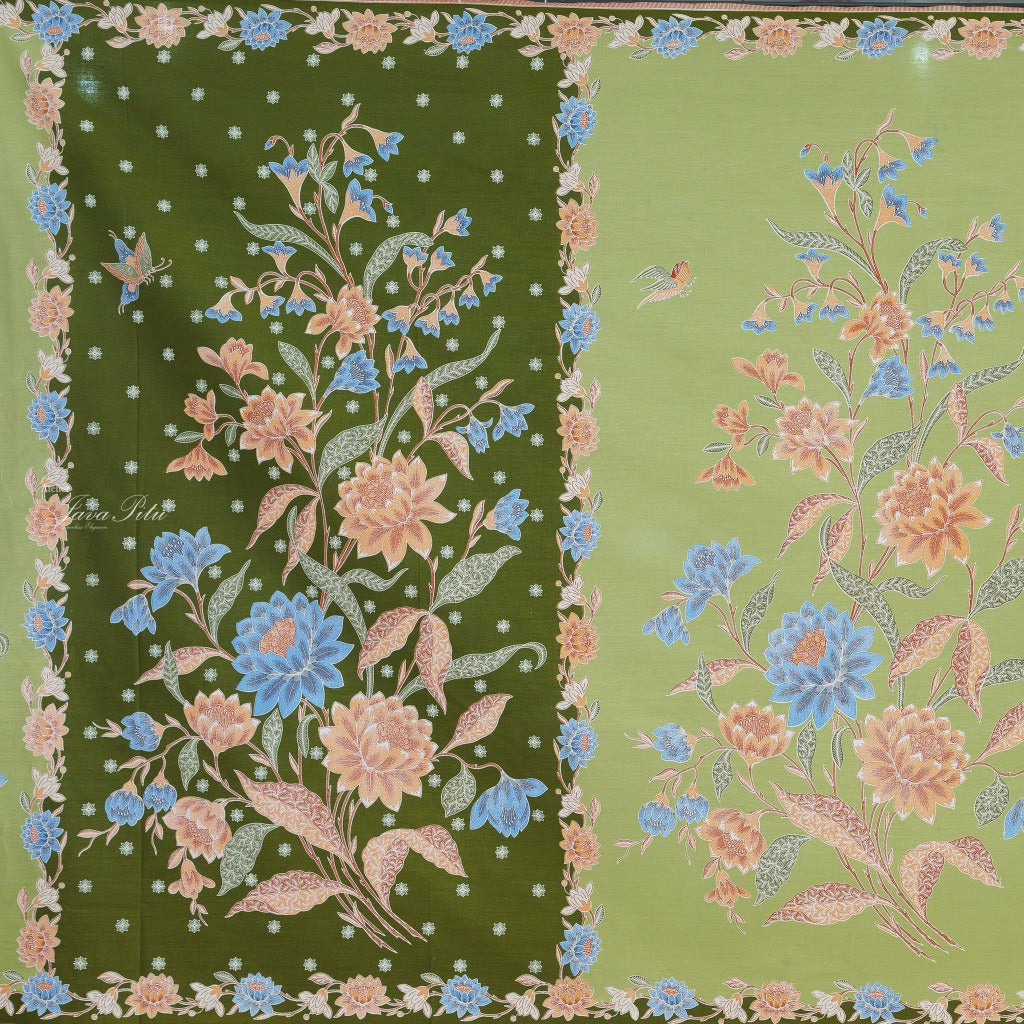 JavaPitu Rok Lilit Batik Katun Premium | Jatuh Rapi | Bunga Lotus | 2 Meter