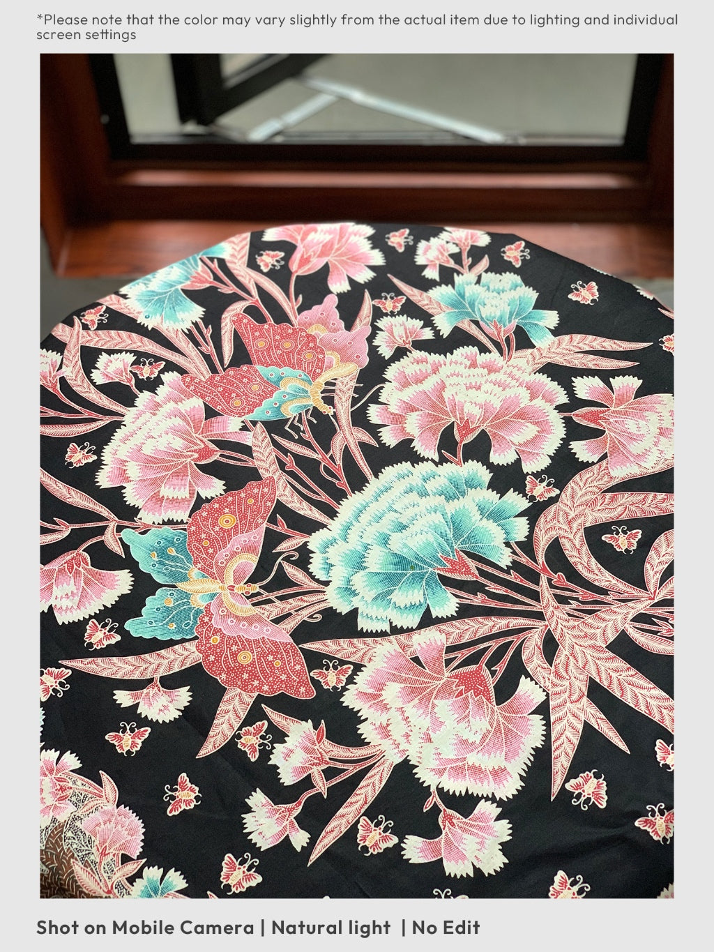 JavaPitu Kain Batik katun Premium Sawat Merak warna BlackVelvet - Rok lilit, 2 meter- 6469