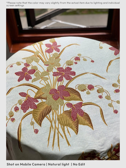 JavaPitu Kain Batik katun Premium Lily of the Valley warna MaroonCeladon - Rok lilit, 2 meter- 6468