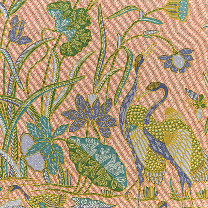 JavaPitu Rok Lilit - Kain Batik katun Premium bunga LotusGarden Hijau, Halus 2 meter - 6463