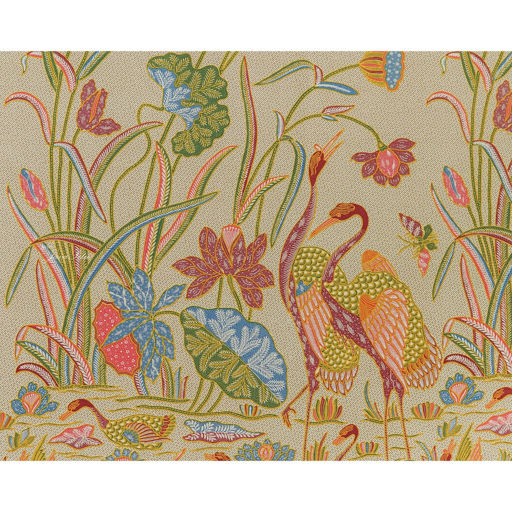 JavaPitu Rok Lilit - Kain Batik katun Premium bunga LotusGarden Harmony, Halus 2 meter - 6463