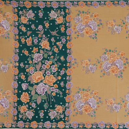 JavaPitu Rok Lilit Batik - Bahan katun Premium Taman laras Hijau Khaki, Halus 2 meter-6476