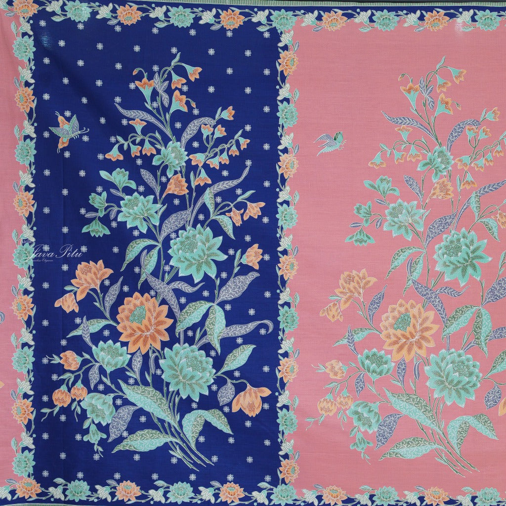 JavaPitu Rok Lilit Batik Katun Premium | Jatuh Rapi | Bunga Lotus | 2 Meter