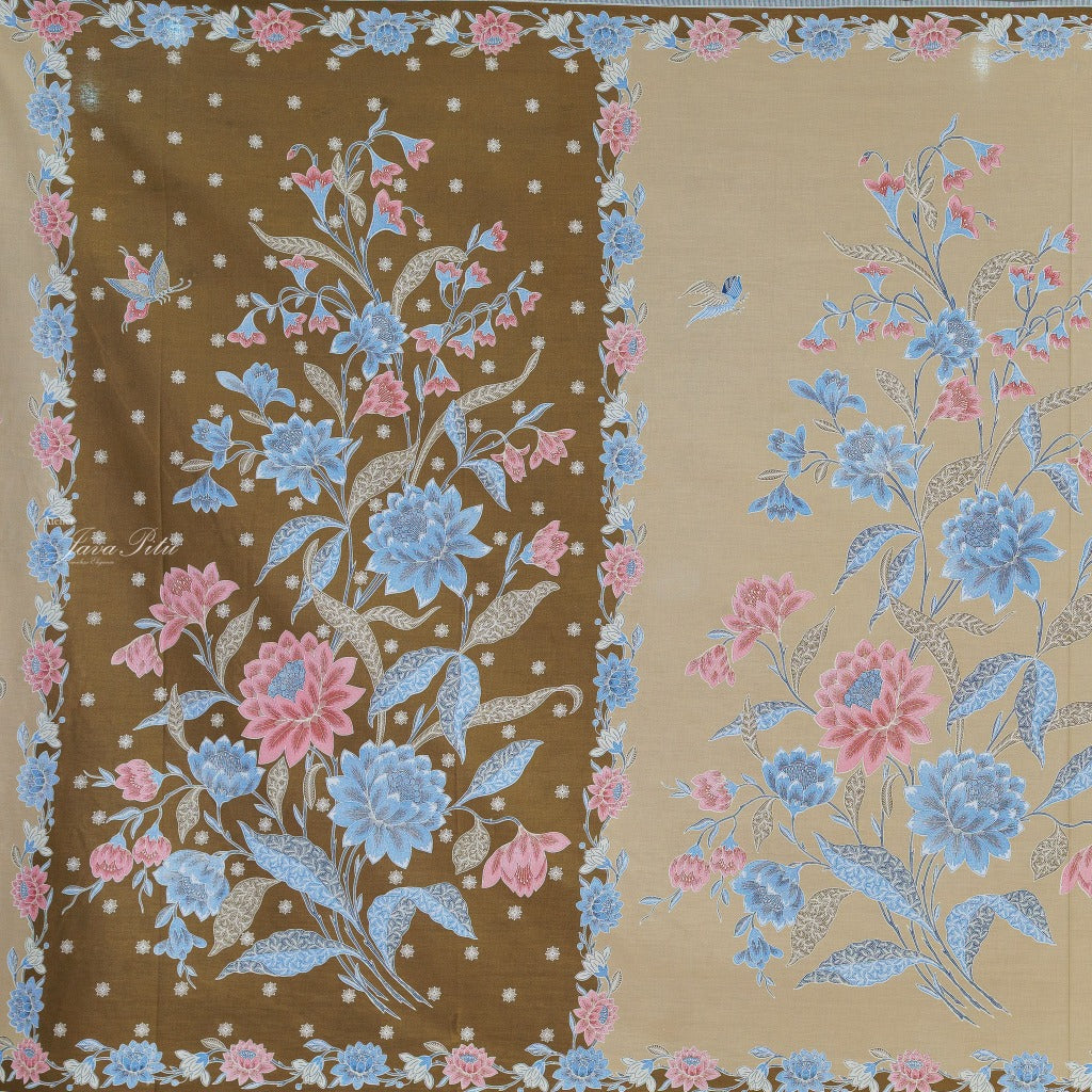 JavaPitu Rok Lilit Batik Katun Premium | Jatuh Rapi | Bunga Lotus | 2 Meter