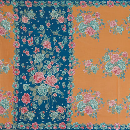 JavaPitu Rok Lilit Batik - Bahan katun Premium Taman laras Merah Pink, Halus 2 meter-6476