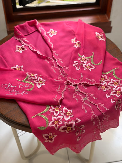 JavaPitu - Kebaya Orchid Premium sage - Handmade Embroidery