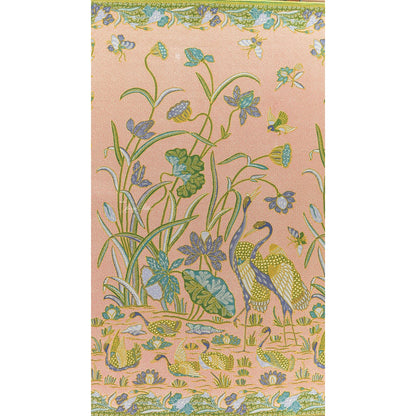 JavaPitu Rok Lilit - Kain Batik katun Premium bunga LotusGarden Hijau, Halus 2 meter - 6463