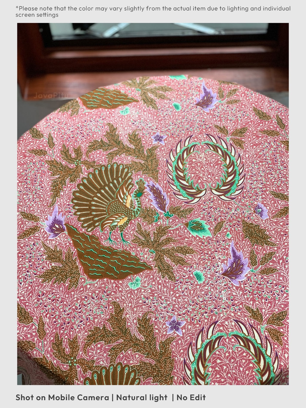 JavaPitu Kain Batik katun Premium Sawat Merak warna ClayRed - Rok lilit, 2 meter- 6469