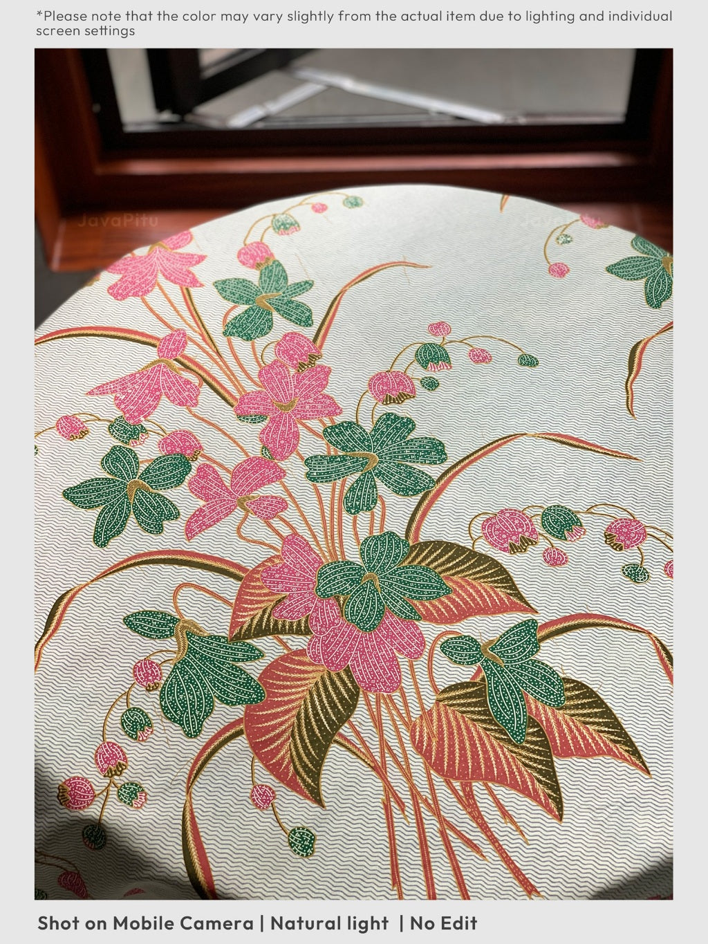 JavaPitu Kain Batik katun Premium Lily of the Valley warna EmeraldMeadow - Rok lilit, 2 meter- 6468