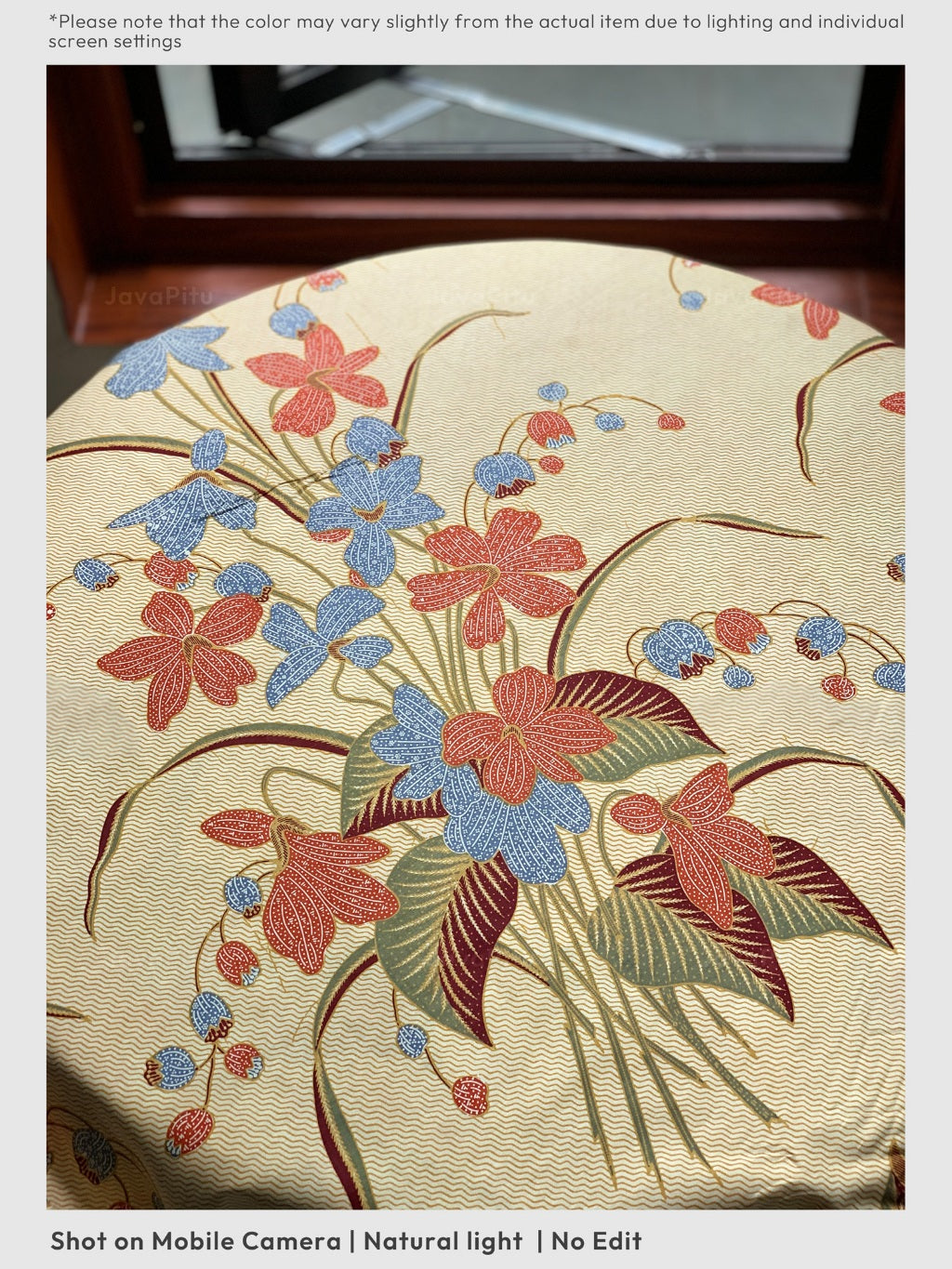 JavaPitu Kain Batik katun Premium Lily of the Valley warna MochaCream - Rok lilit, 2 meter- 6468