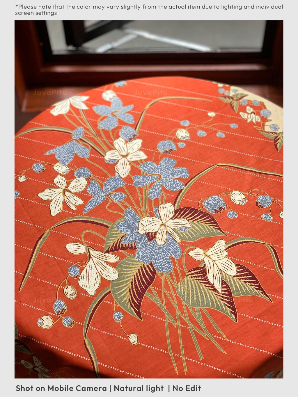 JavaPitu Kain Batik katun Premium Lily of the Valley warna MochaCream - Rok lilit, 2 meter- 6468