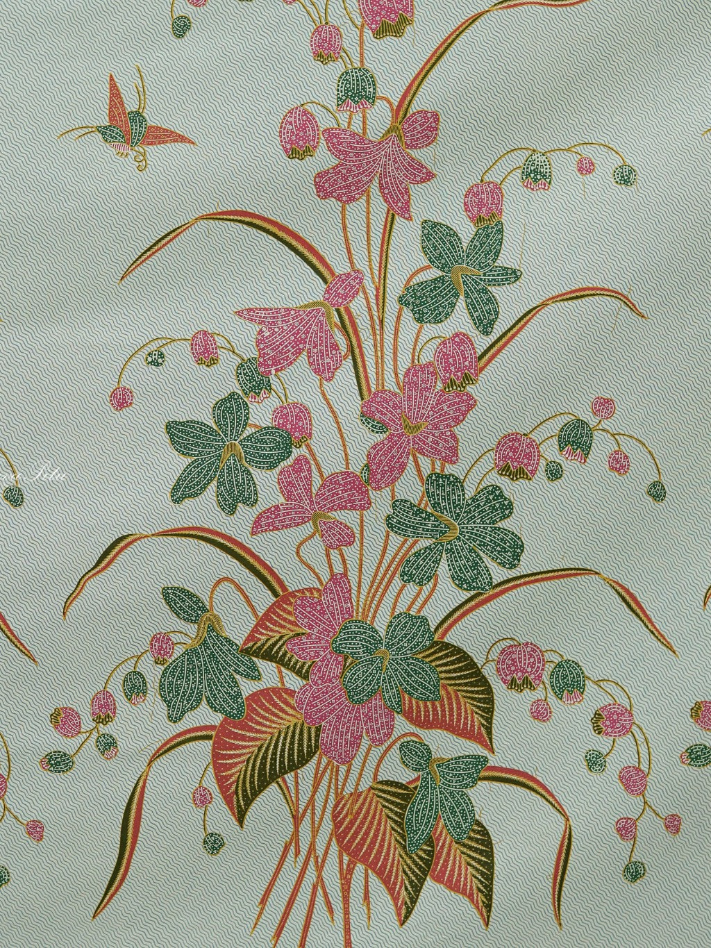 JavaPitu Kain Batik katun Premium Lily of the Valley warna EmeraldMeadow - Rok lilit, 2 meter- 6468