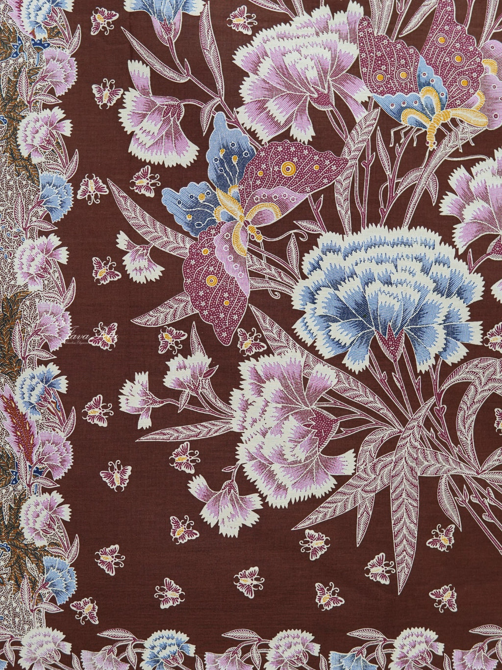 JavaPitu Kain Batik katun Premium Sawat Merak warna Coklat - Rok lilit, 2 meter- 6469