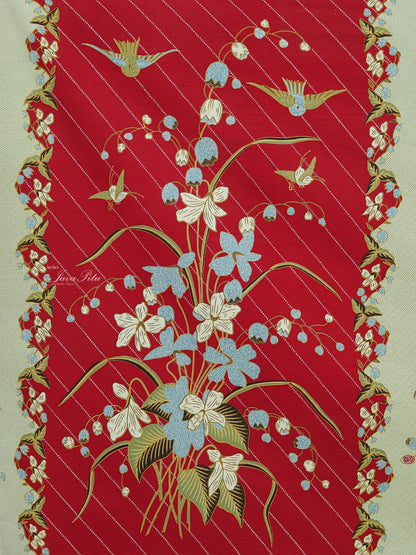 JavaPitu Kain Batik katun Premium Lily of the Valley warna ScarletShell - Rok lilit, 2 meter- 6468