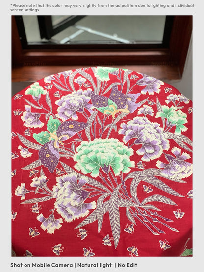 JavaPitu Kain Batik katun Premium Sawat Merak warna ClayRed - Rok lilit, 2 meter- 6469