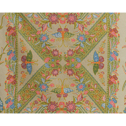 JavaPitu Rok Lilit - Kain Batik katun Premium bunga LotusGarden Harmony, Halus 2 meter - 6463