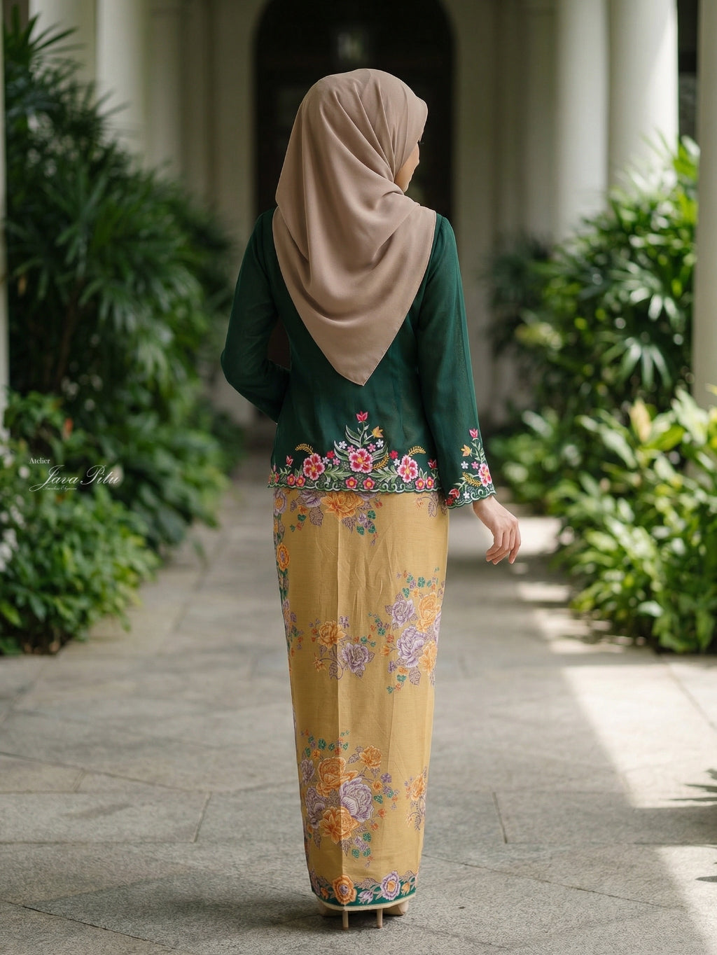 JavaPitu Kebaya Hibiscus Kerancang Bunga - Handmade Embroidery