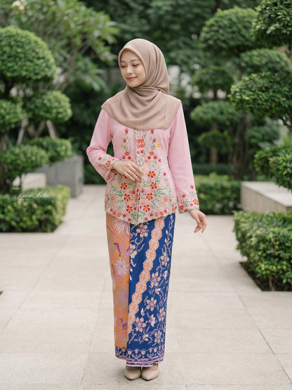 JavaPitu Kebaya Hibiscus Kerancang Bunga - Handmade Embroidery