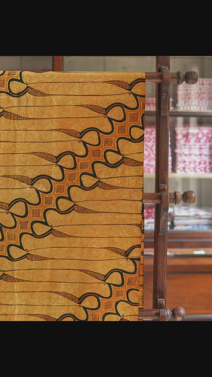 JavaPitu - Batik Tulis Sogan lawasan - Parang Barong latar Omah Gareng