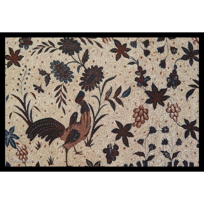 1950s Tulis Batik wax resist " Matheron " Style, PAGI - SORE