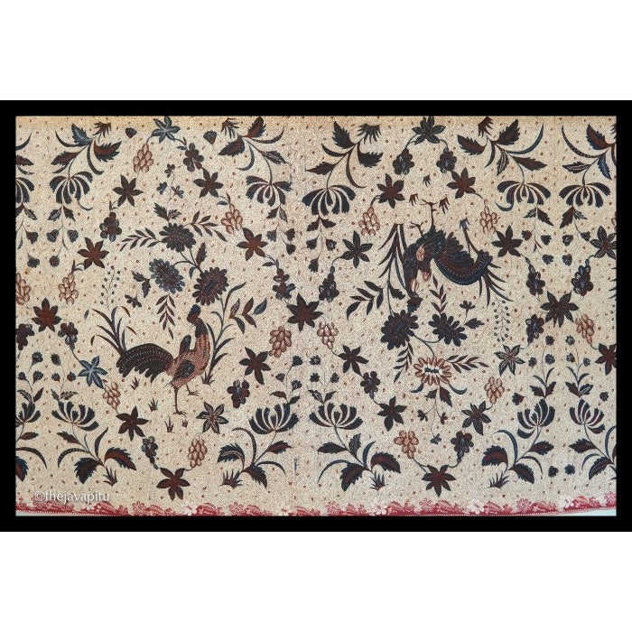 1950s Tulis Batik wax resist " Matheron " Style, PAGI - SORE